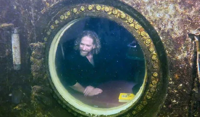  Joseph Dituri vivió en un refugio submarino, en los Cayos de Florida. Foto: AP   