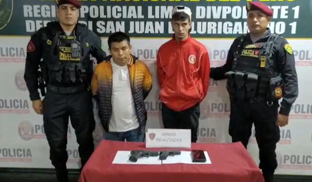  Capturan a dos hombres acusados de robar un teléfono a fiscalizador de la Municipalidad de San Juan de Lurigancho. Foto: captura RPP 