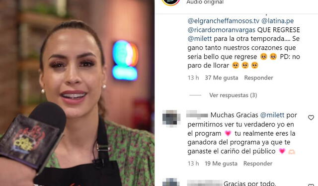  Usuarios felicitan a Milett Figueroa. Foto: Instagram   