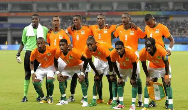 Hervé Kambou con la selección olímpica de Costa de Marfil en 2008. Foto: AFP   