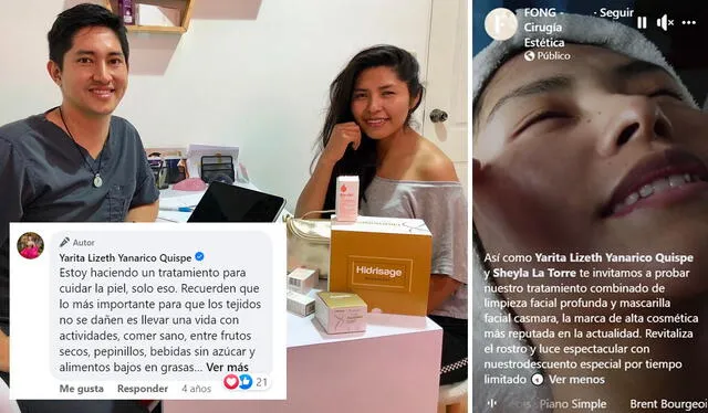  Yarita Lizeth Yanarico comenzó su consulta con el Doctor Fong en 2019. Foto: composición LR/Yarita Lizeth Facebook<br><br>    