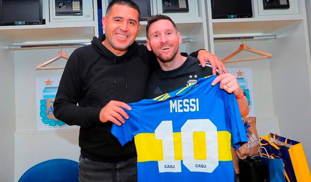 Riquelme se deshizo en elogios hacia Lionel Messi. Foto: @TodoSobreRoman10/Instagram   