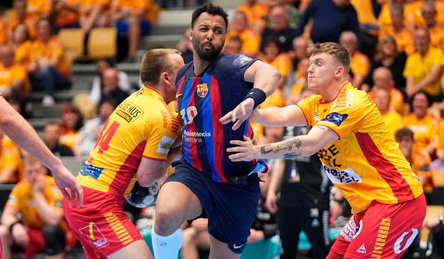 El Barca vene de vencer al GOG en los cuartos de final de la EHF Champions League. Foto: AFP   