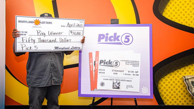 Hombre gana la lotería tres veces en un año. Foto: Lotería de Maryland   