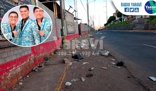  Radio Yaraví estuvo presente a las afueras de Cerro Juli en Arequipa y confirmó la gran cantidad de residuos sólidos luego de los conciertos del Grupo 5 en el Jardín de la Cerveza. Foto: Radio Yaraví 