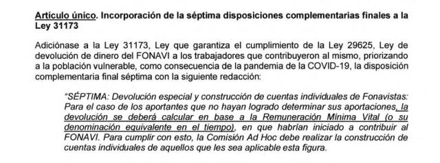 Texto propuesto. Fuente: Congreso de la República   