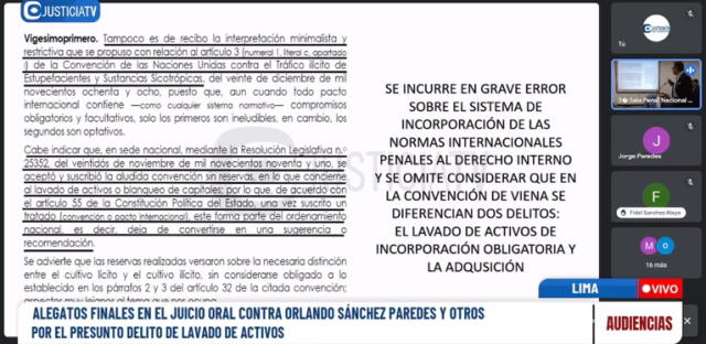 César Nakazaki cuestiona que falta una precisión en la tipificación del delito de lavado de activos   