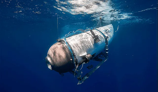  Titán es el nombre del submarino perdido cuando intentaba descender hasta el lugar donde se encuentran los restos del Titanic. Foto: AFP   