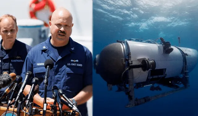 Guardia Costera confirma la "pérdida catastrófica" del submarino desaparecido Titán, tras hallar restos. Foto: composición LR/EFE   