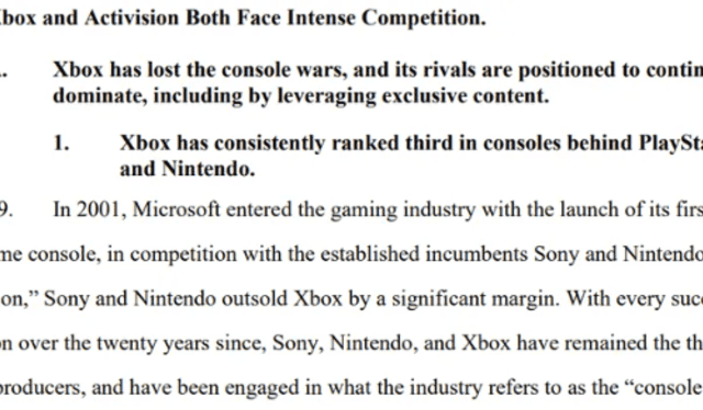  "Microsoft ha perdido la guerra de consolas", señala el documento presentado a la FTC. Foto: The Verge<br><br>    