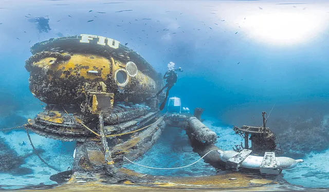  Similar. Un buzo trabaja en la base subacuática Aquarius. Foto: EFE    