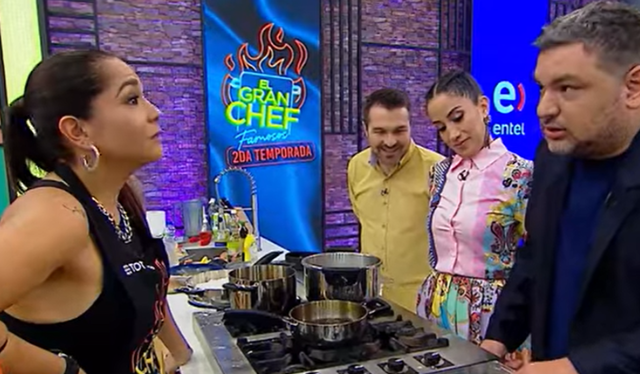 Katia Palma pasó a sentencia en su primera noche en "El gran chef: famosos". Foto: Latina   