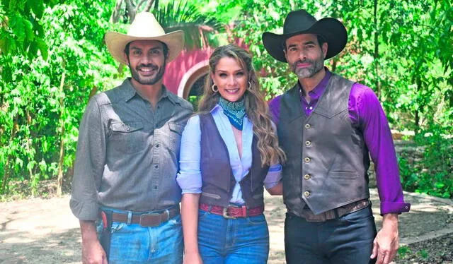 La novela de TelevisaUnivision es protagonizada por Andrés Palacios (Santos), Carolina Miranda (María Teresa) y Luis Roberto Guzmán (Marco). Foto: El Universal   