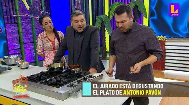 Jurados de "El gran chef: famosos". Foto: captura Latina    