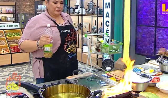 Mónica Torres tuvo un percance en "El gran chef: famosos". Foto: captura de Latina   