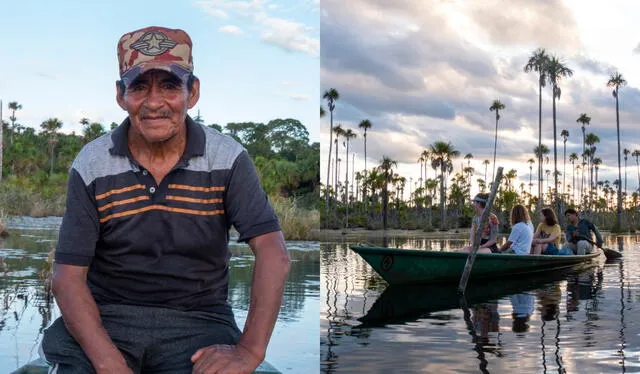Lucas Mamani actualmente se desempeña como guía turístico en el Lago Yacumama en donde también se practica la pesca deportiva de pirañas. Foto: composición LR/Pilar López   