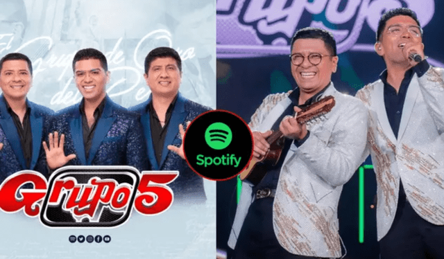 El Grupo 5 es la agrupación peruana de cumbia más escuchada de Spotify. Foto: composición LR/Instagram/Facebook/Grupo 5   