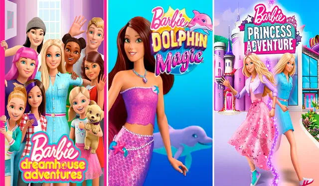 Estas son algunas de las películas de Barbie que puedes ver en Netflix. Foto: composición LR/Netflix   