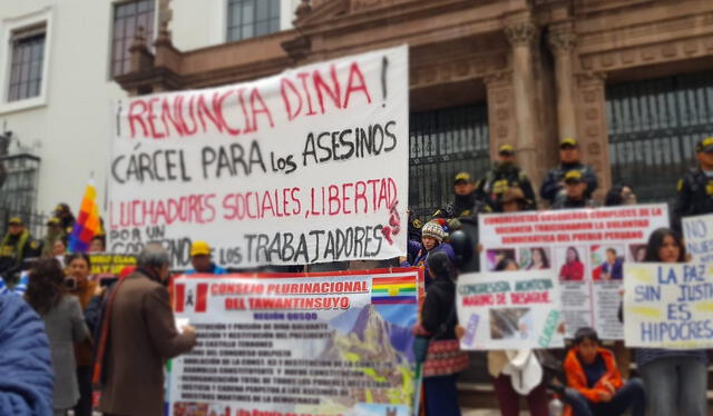  Protestas exigen la renuncia de Dina Boluarte. Foto: Luis Álvarez/LR   