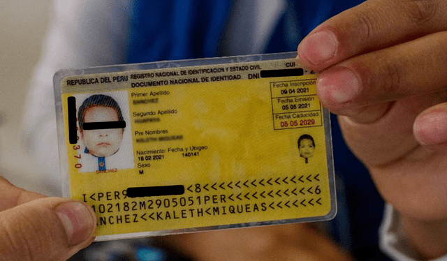  El DNI amarillo es la identificación para los menores de 17 años. Foto: Andina   