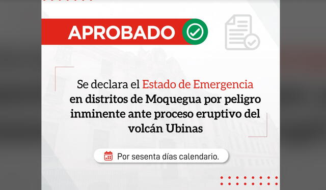 Estado de emergencia en Moquegua. Foto: PCM    