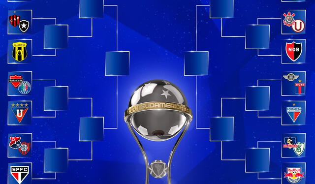 Fixture oficial de todos los cruces de octavos de final. Foto: captura/Copa Sudamericana 