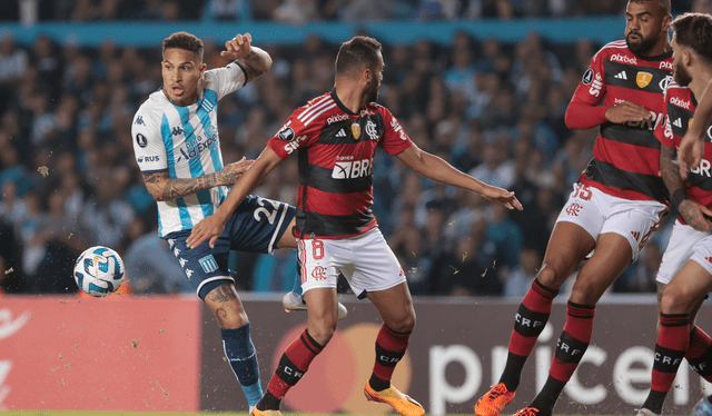 Paolo Guerrero jugó los 6 partidos de Racing en la fase de grupos de la Copa Libertadores, pero solo 3 como titular. Foto: EFE   