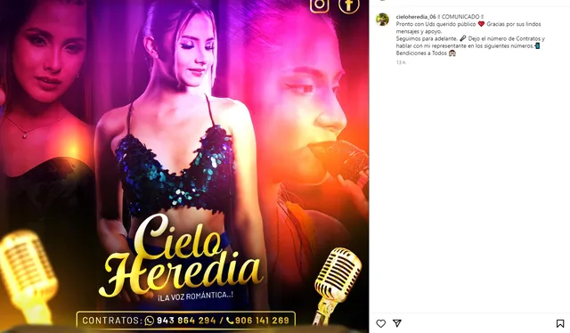  Cielo Heredia se lanza como solista. Foto: @CieloGeredia/Instagram<br><br>    