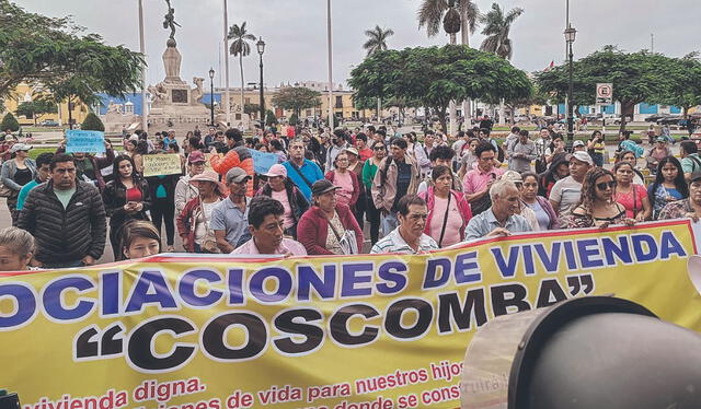  Protesta. Pobladores de Virú llegaron hasta Trujillo. Foto: Yolanda Goicochea/La República   