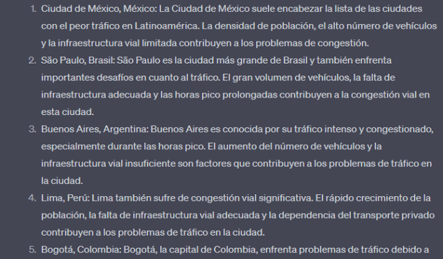 ciudades de Latinoamérica, congestión vehicular