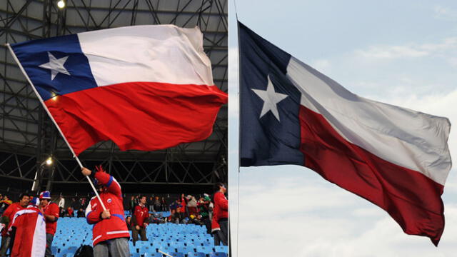 La similitud entre las banderas de Chile y Texas han generando un gran debate sobre la creación de ambas. Foto: BBC   