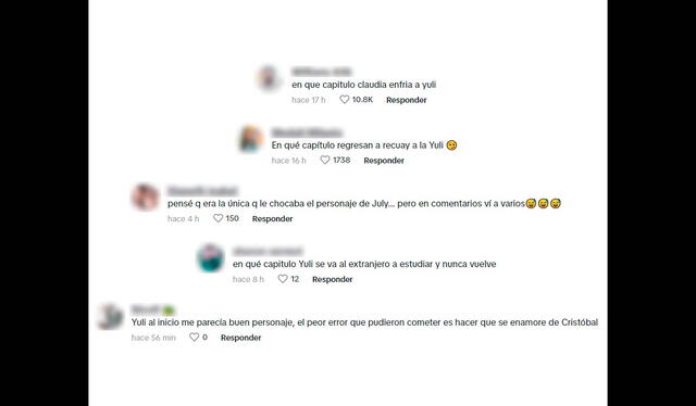 Los comentarios en las redes sociales fueron muy duros con July luego de su arranque de furia contra Cristóbal. Foto: captura de TikTok   