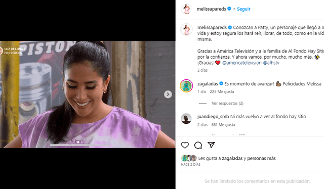  Melissa Paredes agradece a América Televisión la nueva oportunidad. Foto: IG de Melissa Paredes<br><br>    