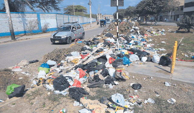  Basurales. Calles y avenidas de Chiclayo llenas de basura. Foto: Difusión   