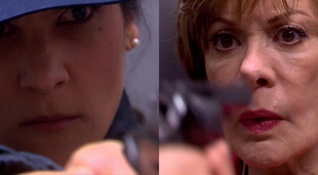 Claudia Llanos atrapa a Francesca Maldini y atenta contra su vida. Foto: composición LR/América TV   