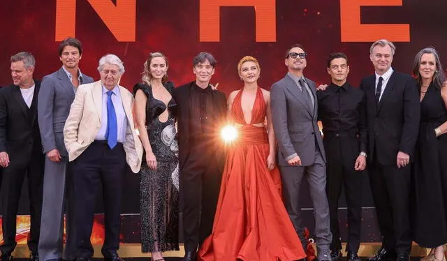 El elenco de actores de "Oppenheimer" se solidarizó con sus colegas, por ello abandonaron la premiere de la película. Foto: Invision/Associated Press   