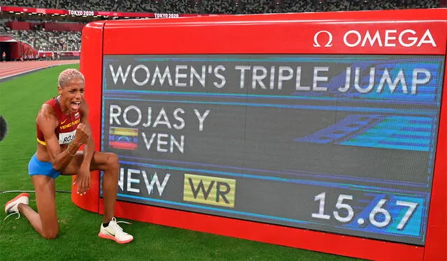 Yulimar Rojas ostenta el récord mundial del salto triple femenino desde Tokio 2020. Foto: AFP 