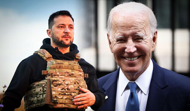  Zelenski señaló que no aceptarían que Joe Biden le ponga un fin a la guerra entre Rusia y Ucrania. Foto: composición LR/AFP   