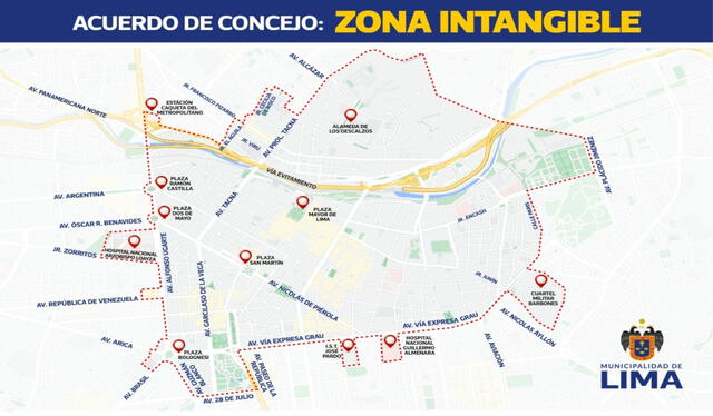  &nbsp;Perímetro considerado "intangible". Foto: MML   