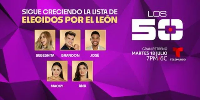 Reality 'Los 50' anuncia a sus miembros. Foto: Telemundo 