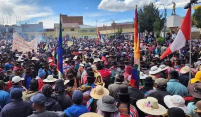 Ciudadanía de Puno respalda la 'Marcha Nacional'. Foto: Kleber Sánchez/La República   