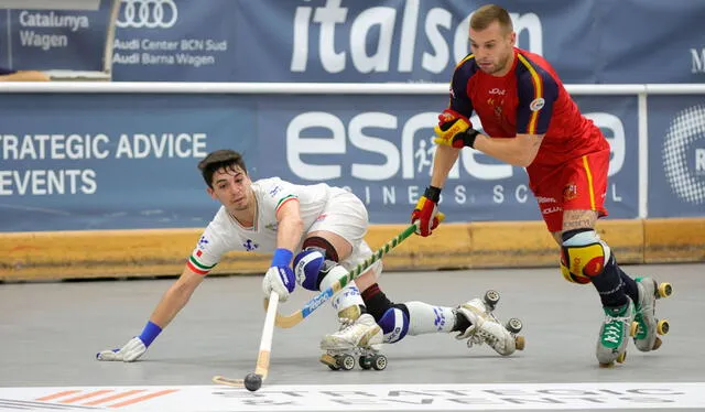 España superó en la semifinal a Italia en un partido muy reñido. Foto: WSE Rink Hockey / Twitter   