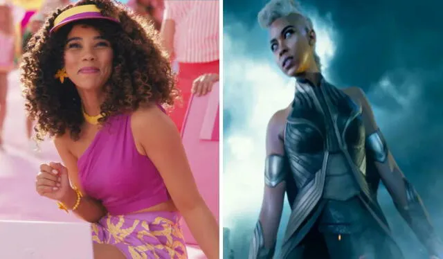 Alexandra Shipp pasó de ser Storm a ser Barbie escritora. Foto: composición LR/Warner Bros/Marvel Studios   