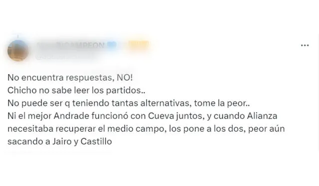  Reacciones de hinchas blanquiazules en las redes sociales tras el empate contra Universitario. Foto: Twitter.   