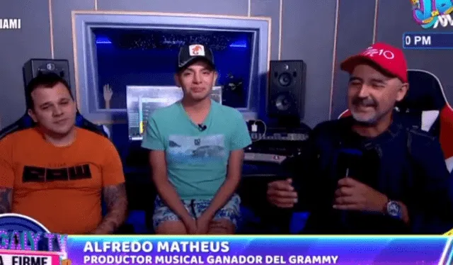  Bryan Arámbulo trabaja con Alfredo Matheus y Frank Palacios en la producción de su primer disco. Foto: ATV   