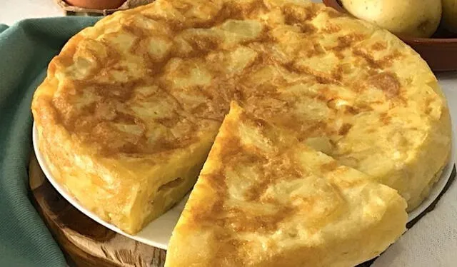  Tortilla de papa. Foto: Recetas judías   