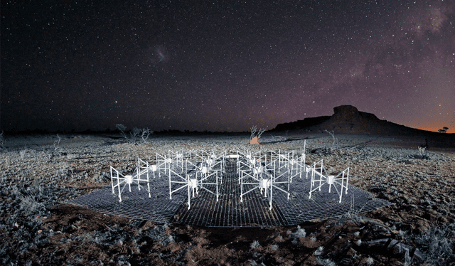  Radiotelescopio Murchinson Widefield Array, ubicado en Australia Occidental. Foto: ICRAR    