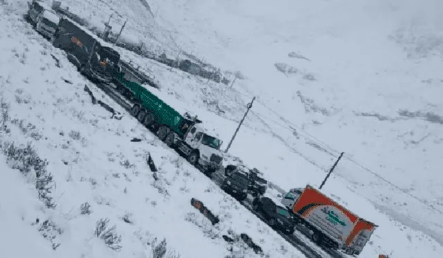 Nevada puede afectar el tránsito en las carreteras del Perú. Foto: difusión 