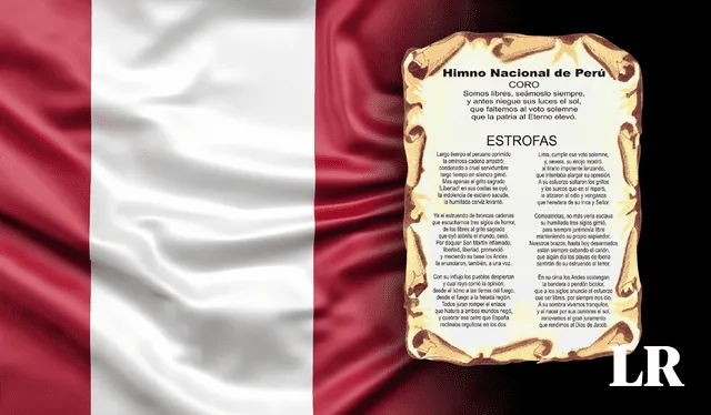  El himno nacional es un símbolo del Perú. Foto: composición LR    