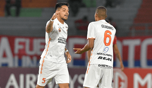 Francisco Duclós anotó con Ayacucho FC su primer gol en torneos internacionales. Foto: Conmebol   